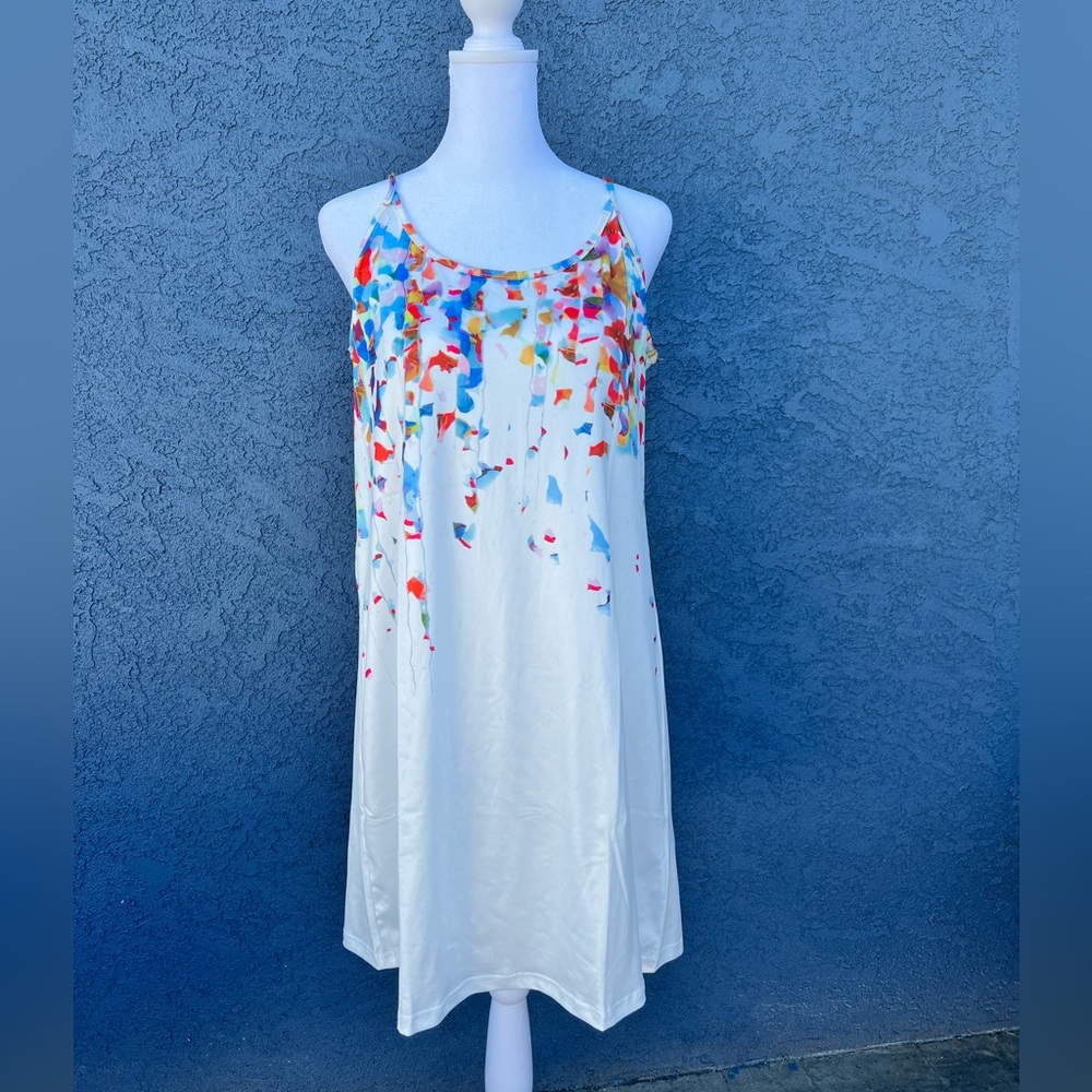 Lightweight White / Multicolored Summer Cami Dress